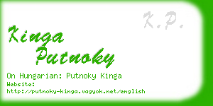 kinga putnoky business card